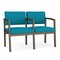 Lesro Lenox 2 Seat Tandem Seating W/ Arm, 43.5 in W 24.5 in L 32 in H LS2103 - alternate 1